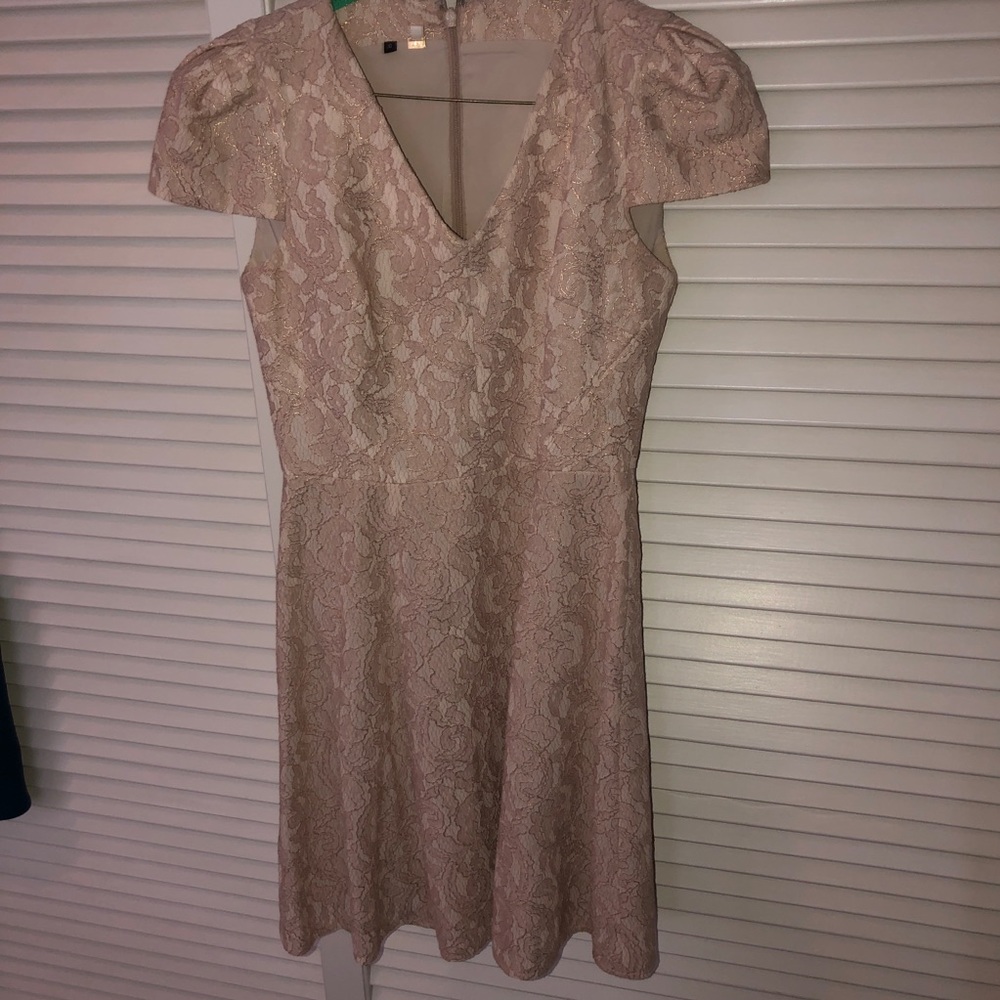 Cream/gold dress